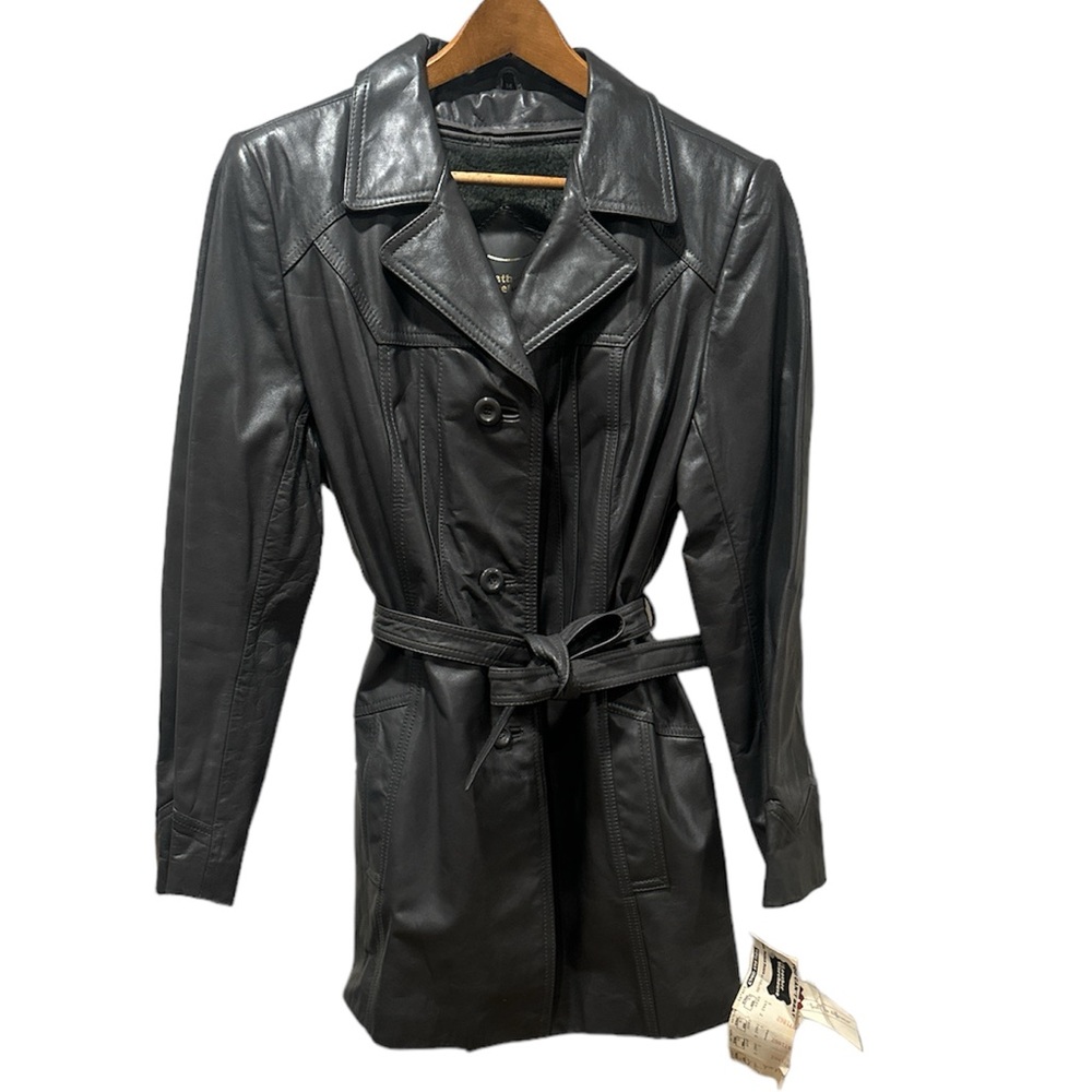 Vintage gray leather jacket